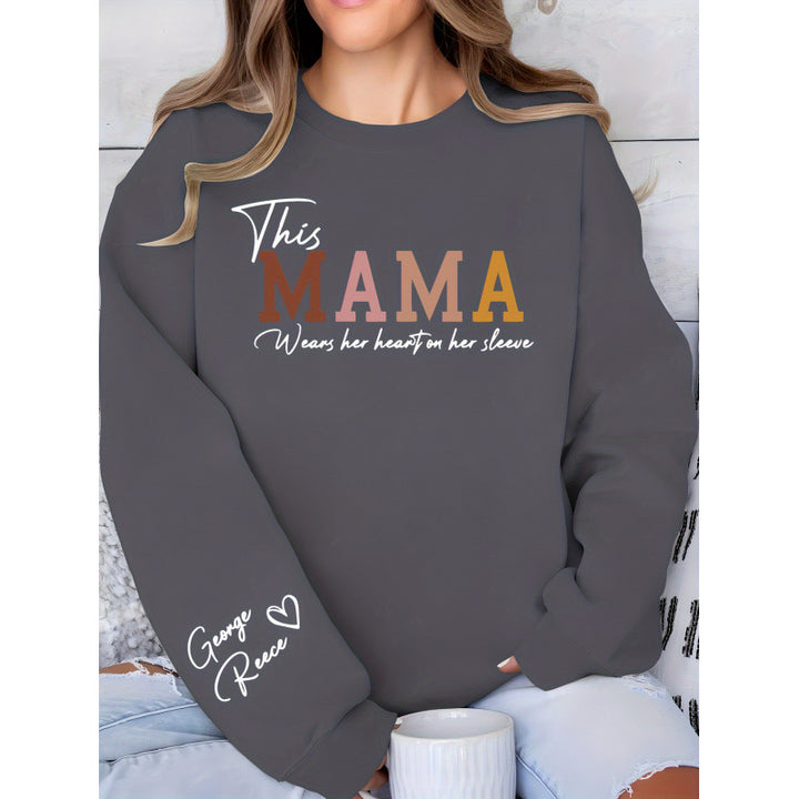 Damen Sweatshirt mit inspirierendem Mama-Aufdruck und bequemer Passform Drune
