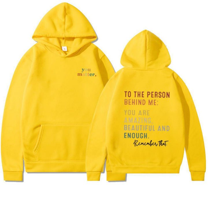 Damen Kapuzenpullover mit motivierendem Schriftzug Drune