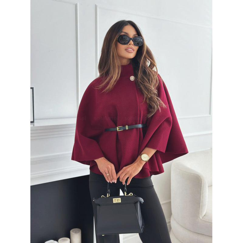 Damen Elegante Umhängeweste mit Taillengürtel Drune