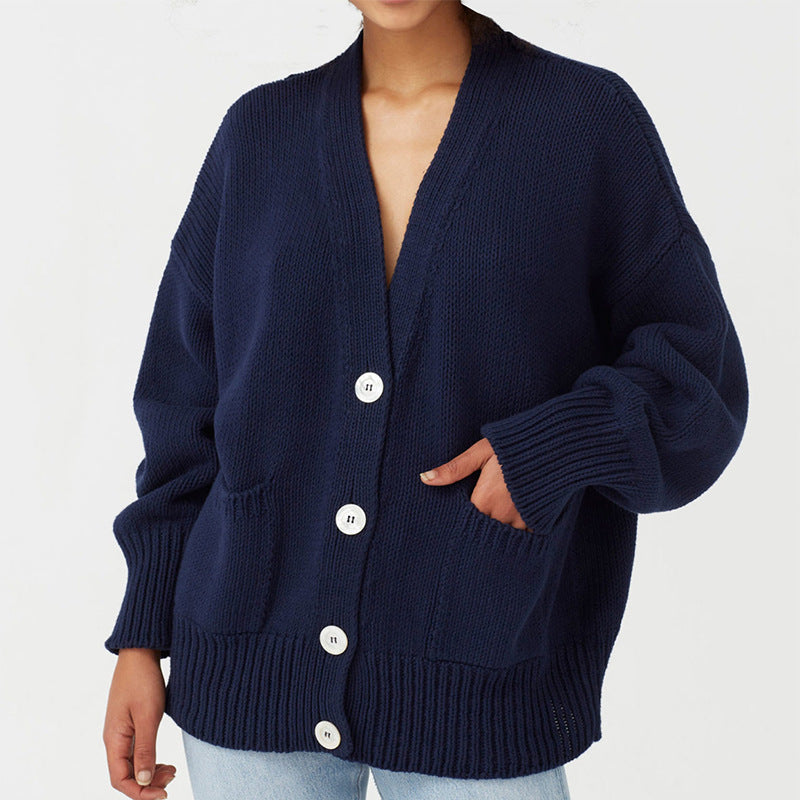 Damen Grobstrickcardigan Drune