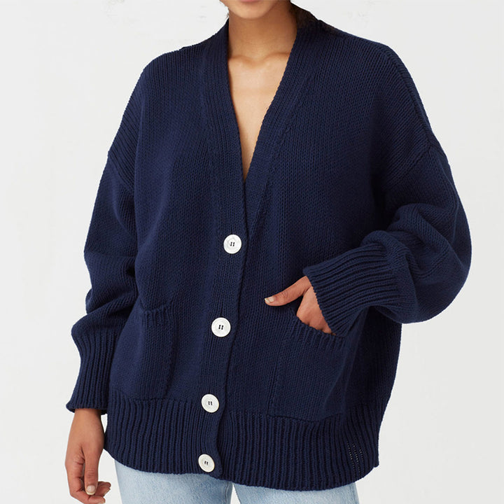 Damen Grobstrickcardigan Drune