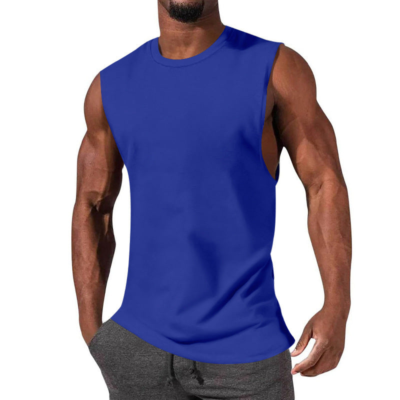 Herren nan athletisches Tanktop mit extra tiefem Armanschnitt und elastischem Baumwollmix Drune