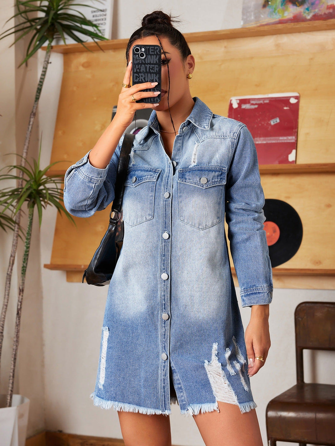 Drune | Zerrissene Jeansjacke für Frauen - Stylisch und Lässig