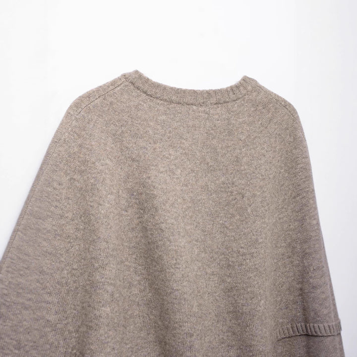 Damen Strick-Cape mit eleganter Knopfleiste Drune