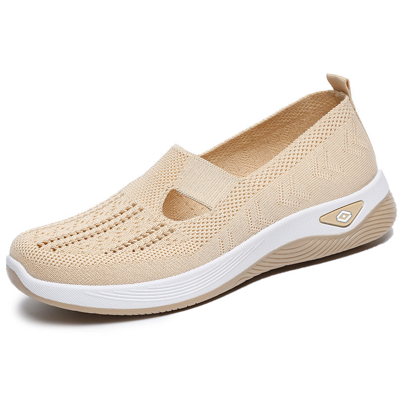 Damen nan leichte gestrickte Slipper mit orthopädischer Komfortsohle Drune