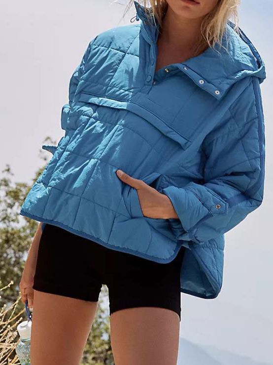 Damen Übergröße Steppjacke mit Kapuze Drune