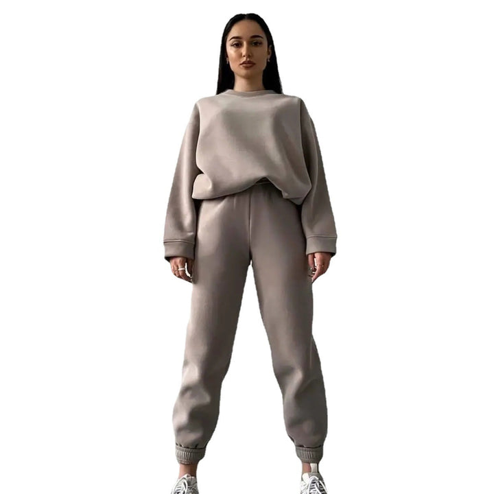 Damen lässiges Sweatshirt und Jogginghose-Set Drune