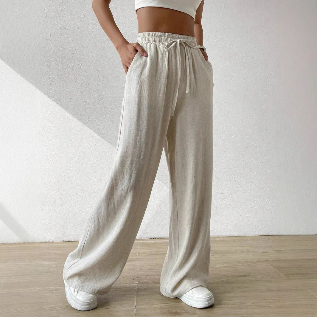 Damen entspannte Leinenhose Drune