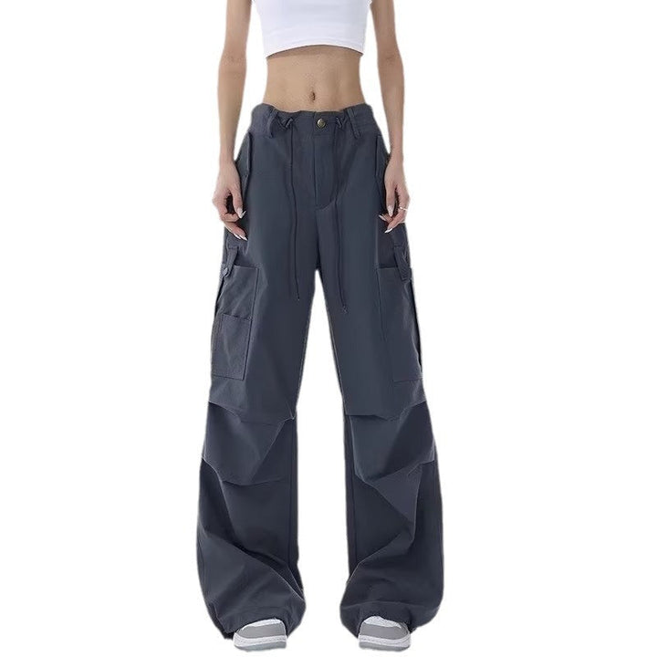 Damen Cargo-Hose im lässigen Oversized-Schnitt mit praktischen Taschen und verstellbarem Bund Drune