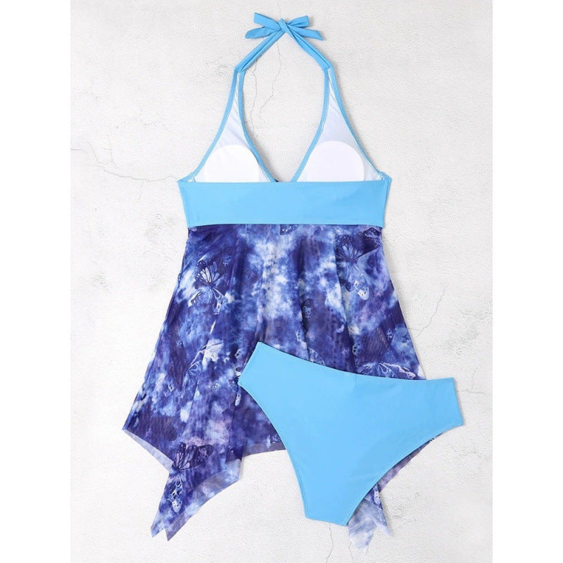 Damen Tankini mit floralem Wickeldesign und verstellbarem Oberteil Drune
