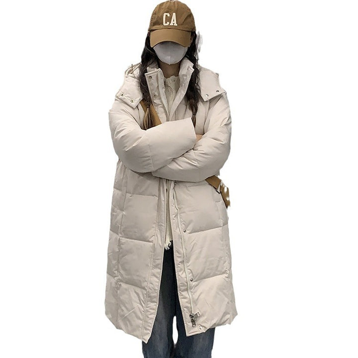 Damen Langer Steppmantel mit praktischen Taschen Drune