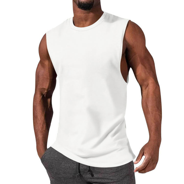 Herren nan athletisches Tanktop mit extra tiefem Armanschnitt und elastischem Baumwollmix Drune
