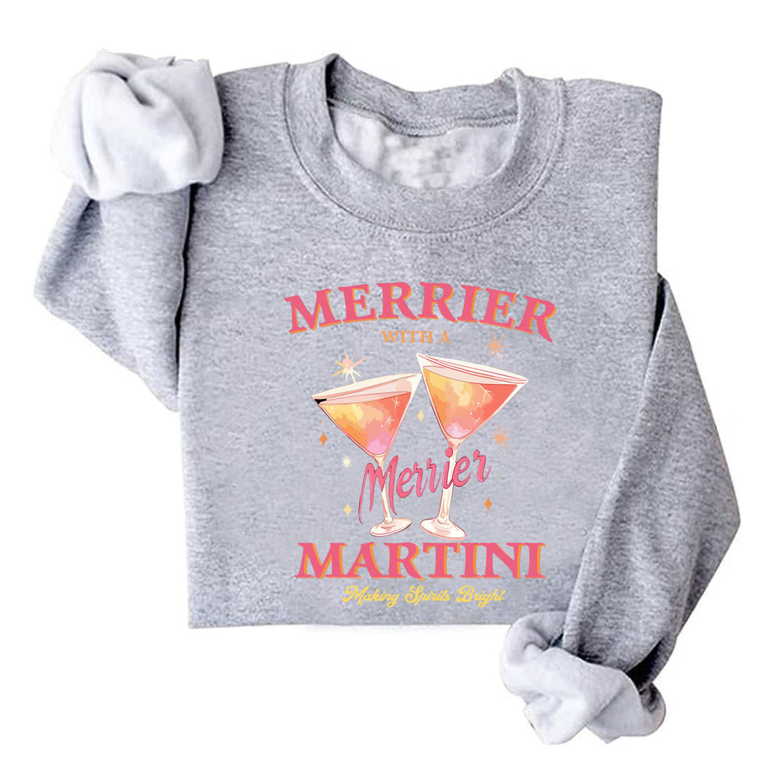 Damen Sweatshirt mit kreativem Cocktailmotiv und lässigem Schnitt Drune