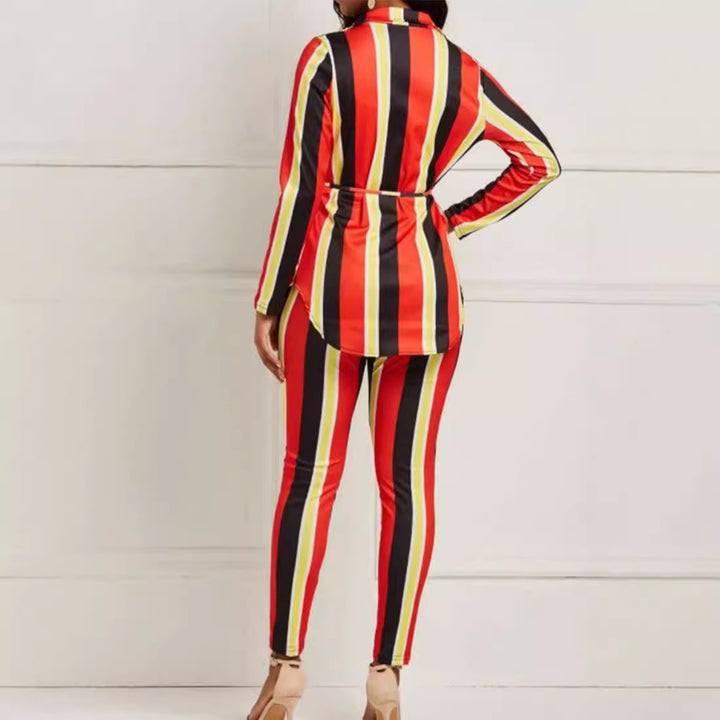 Damen Bunte und figurbetonte Lounge-Kombination Drune