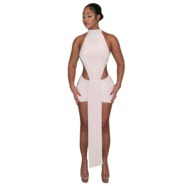 Damen Raffiniertes Minikleid mit eleganter Schlitz- und Wickeldesign Drune