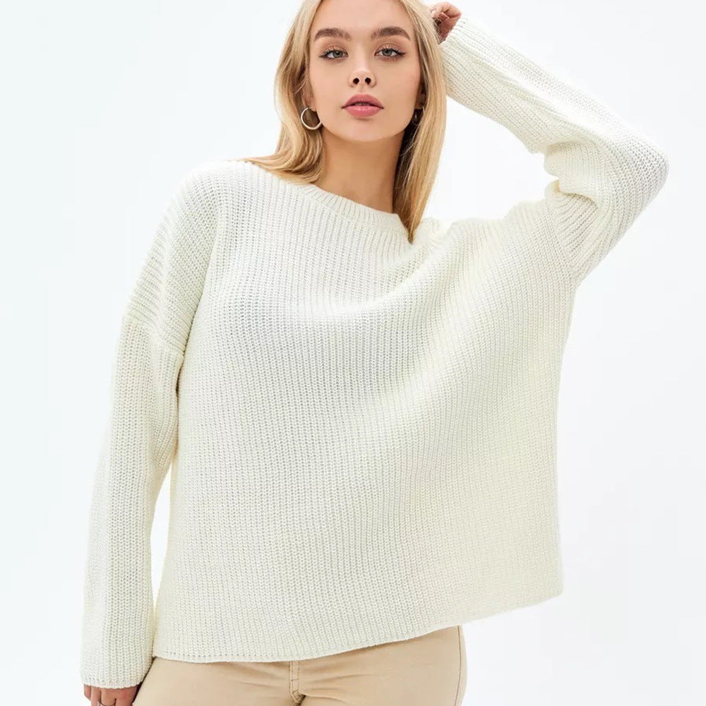 Damen Grobstrickpullover Drune