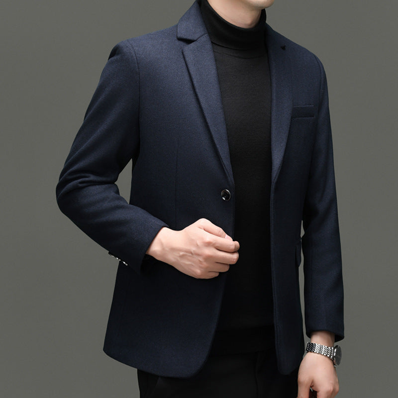 Herren moderner Business-Blazer mit feiner Wollmischung und praktischen Taschen Drune