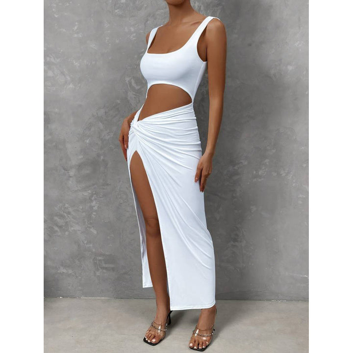 Damen Cut-Out Maxikleid mit seitlichem Schlitz und hochwertigem Material Drune