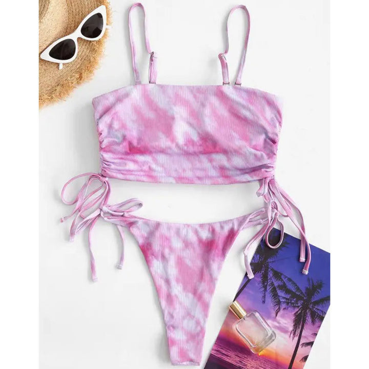 Damen Crop-Top Bikini mit verstellbaren Trägern Drune