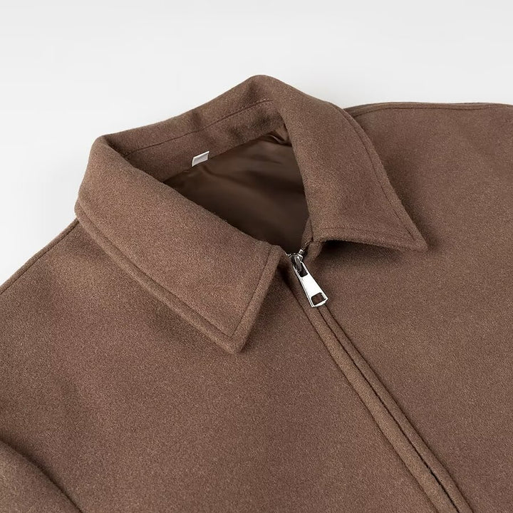 Damen Kurzjacke im urbanen Stil mit zwei Reißverschlusstaschen Drune