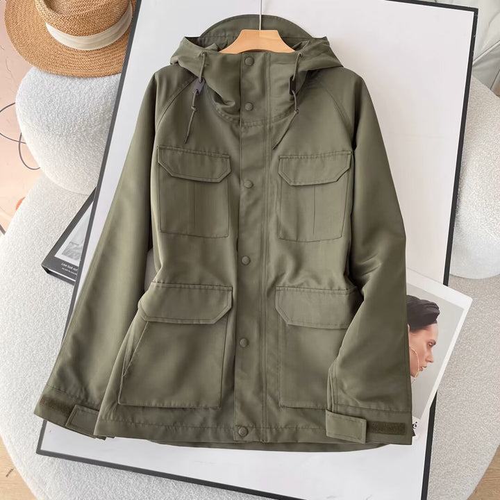 Damen funktionale Outdoor-Jacke mit mehreren aufgesetzten Taschen Drune