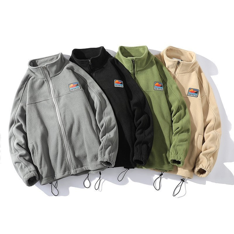 Herren Fleecejacke mit hohem Kragen und praktischen Taschen Drune