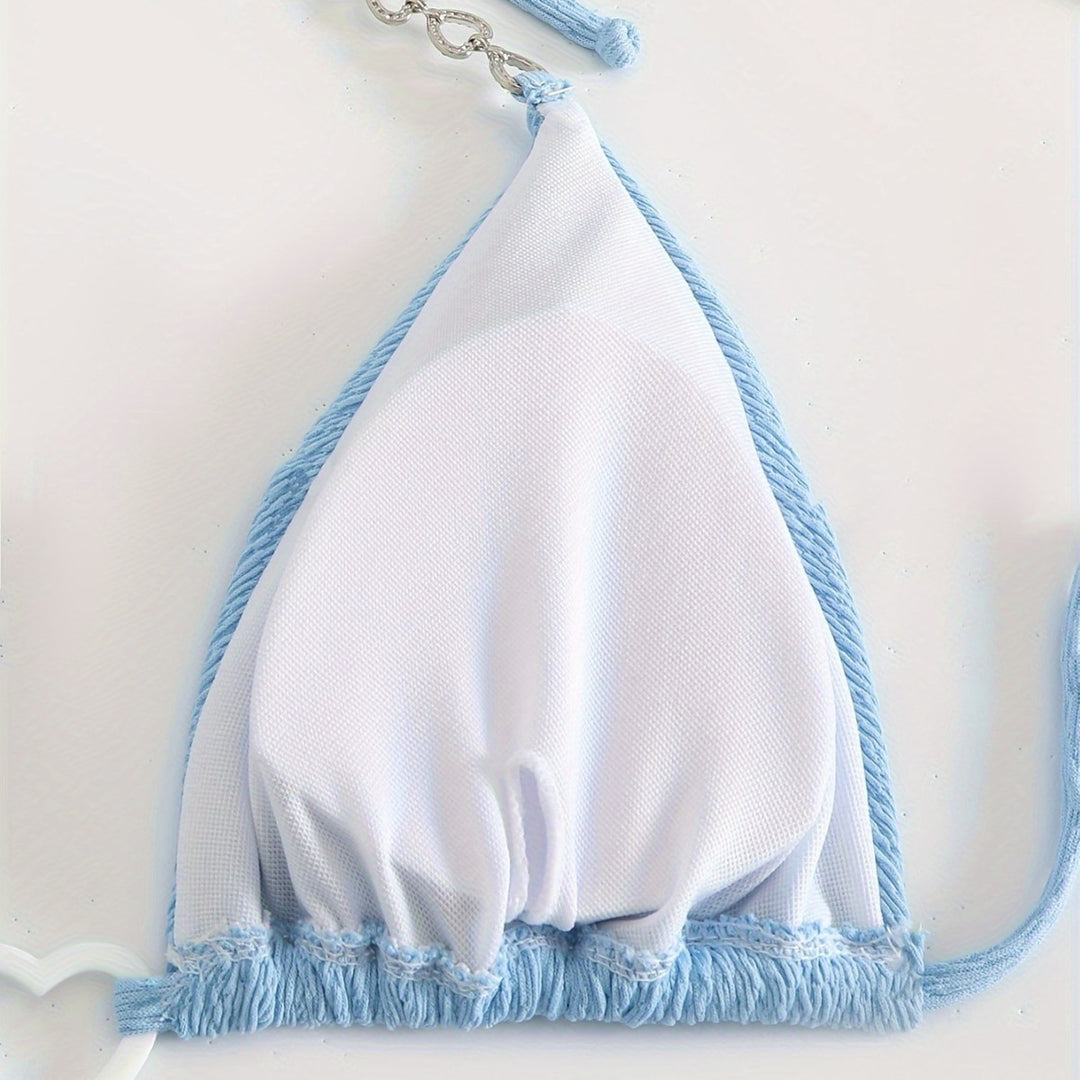 Damen Triangel-Bikini mit raffinierten Kettenakzenten Drune