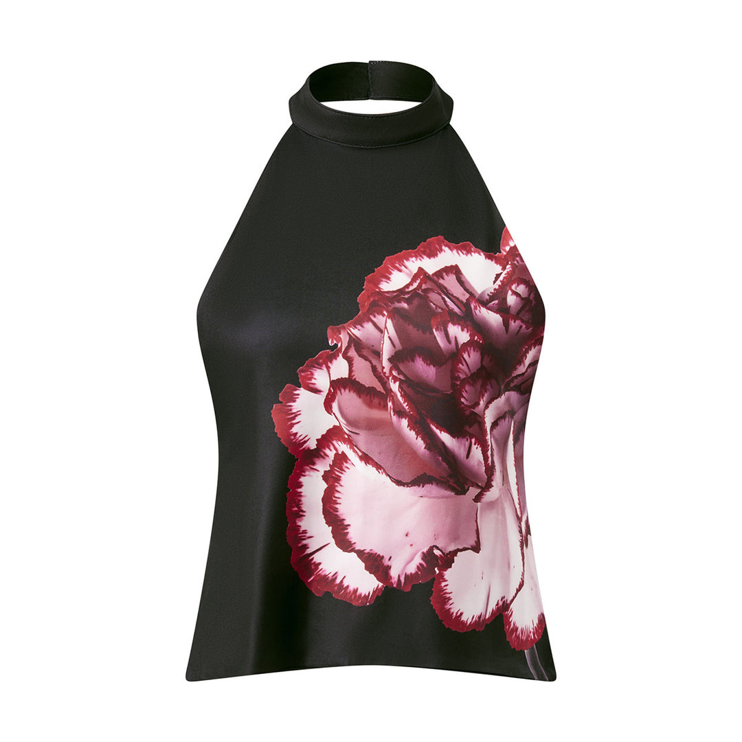 Damen Haltertop mit blühendem Design Drune