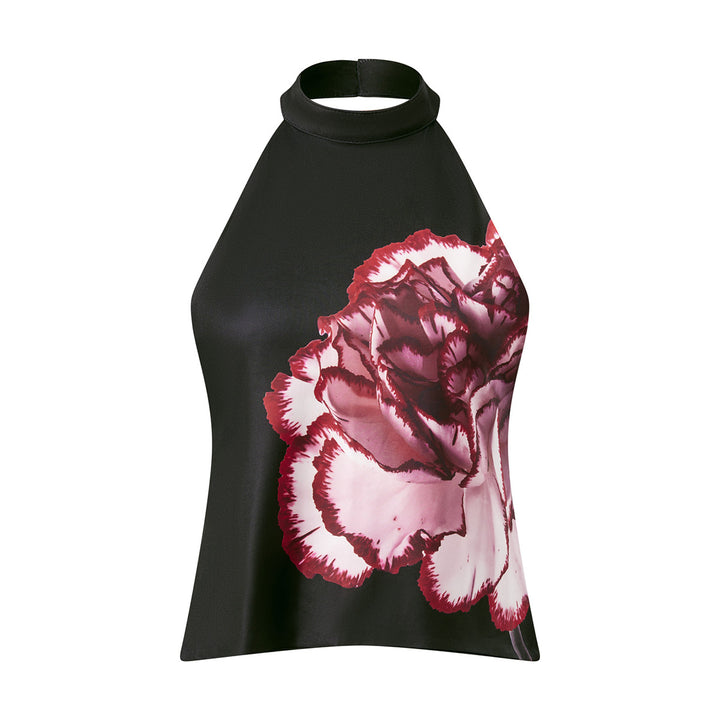 Damen Haltertop mit blühendem Design Drune