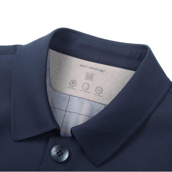 Herren modische leichtgewichtige Langjacke mit praktischem Knopfdesign Drune
