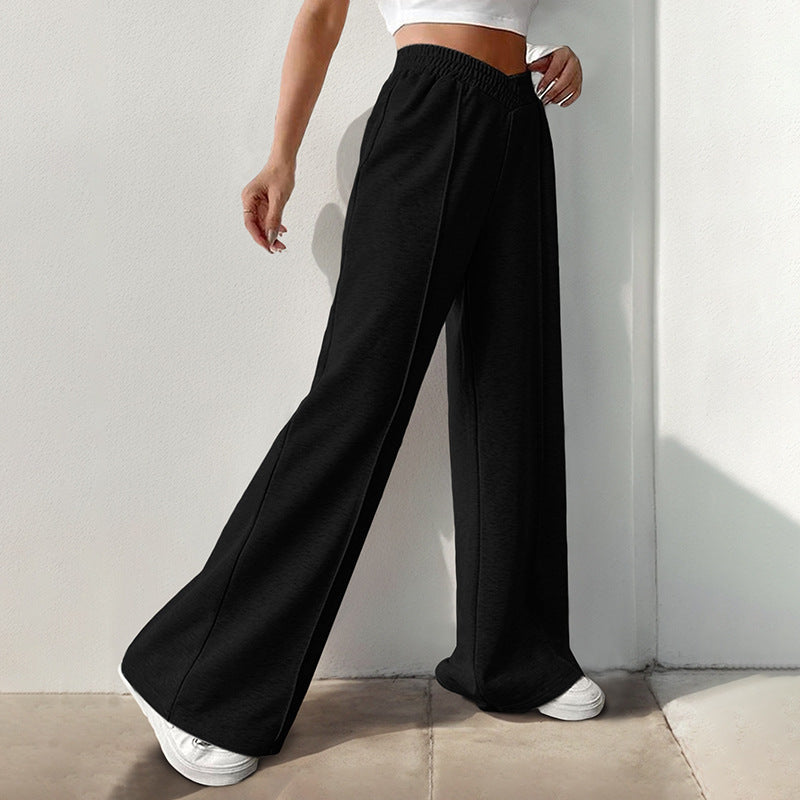 Damen Weit geschnittene Freizeithose mit elastischem Bund Drune