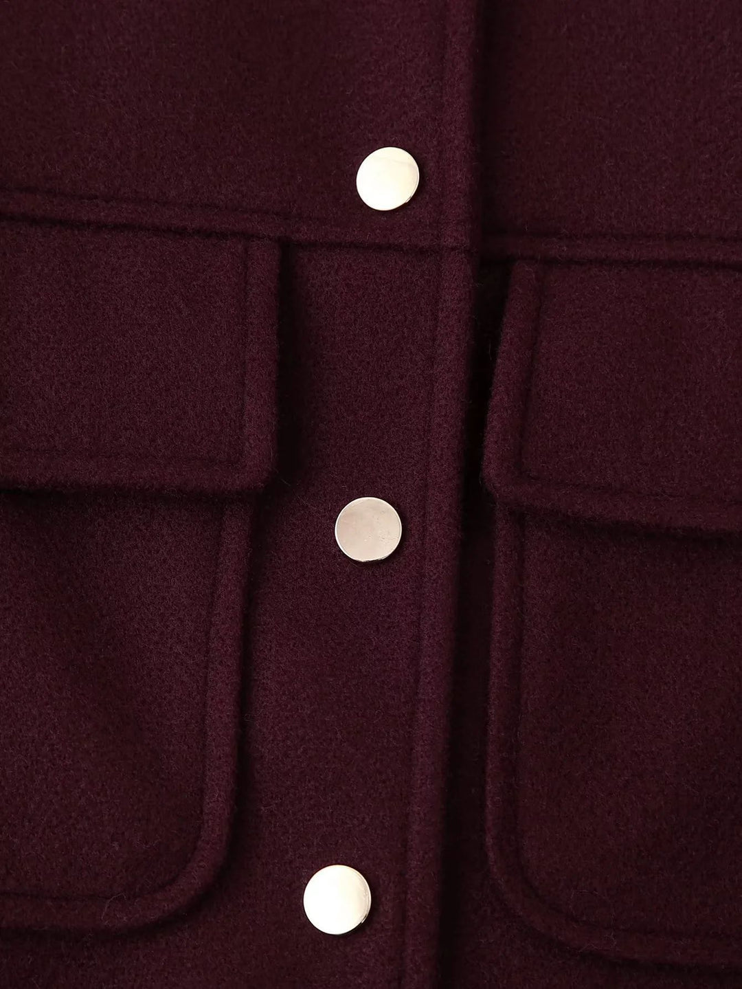 Damen kurze Militärjacke mit Taschen und dekorativen Knöpfen Drune
