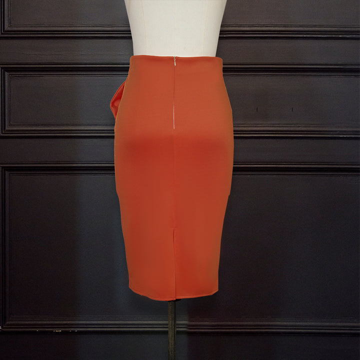 Damen eleganter Bleistiftrock mit voluminösem Schleifenakzent Drune