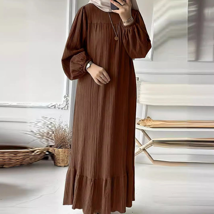 Damen Maxikleid aus leichtem Baumwollmischgewebe Drune