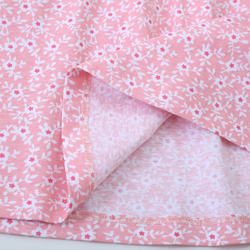 Mädchen Freizeitkleid mit floralem Design und Knopfdetails Drune