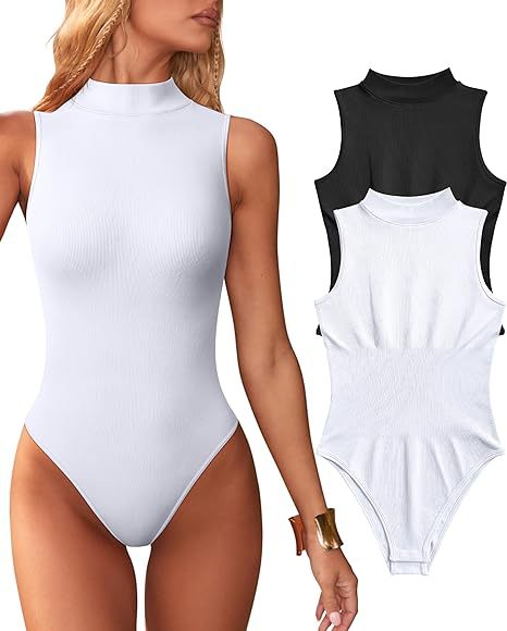 Damen Bodysuit mit elegantem Stehkragen und strukturierter Oberfläche Drune