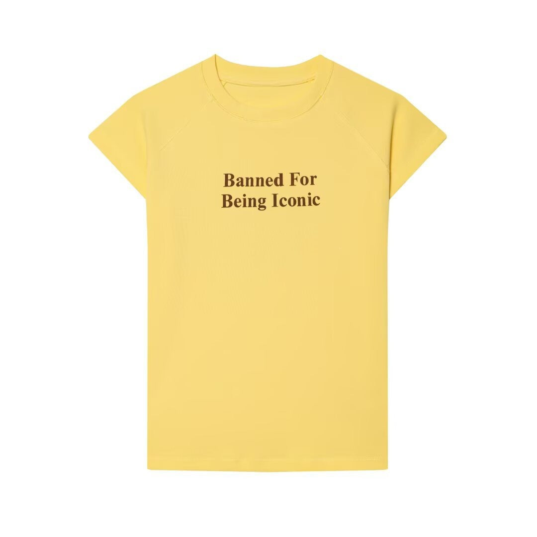Damen T-Shirt mit modernem Schriftzug und lässigem Schnitt Drune