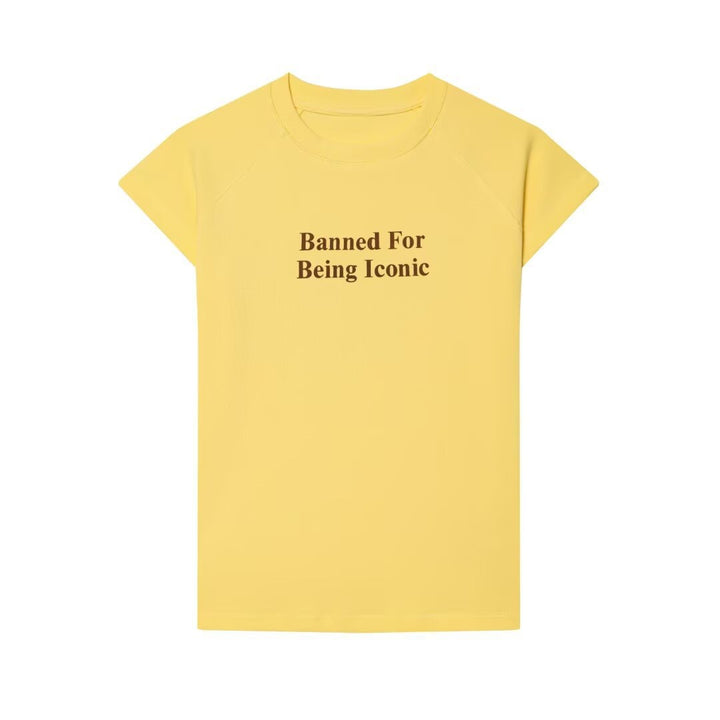 Damen T-Shirt mit modernem Schriftzug und lässigem Schnitt Drune