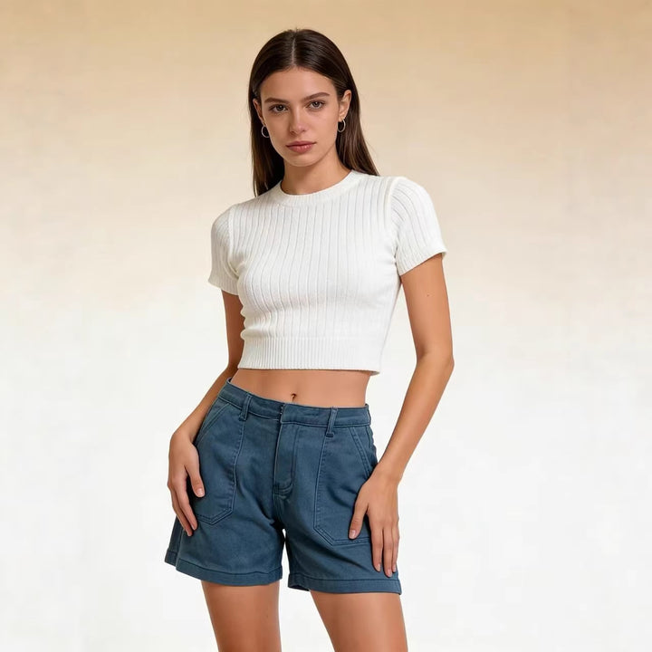 Damen lässige Sommer-Shorts mit seitlichen Taschen und komfortablem Schnitt Drune