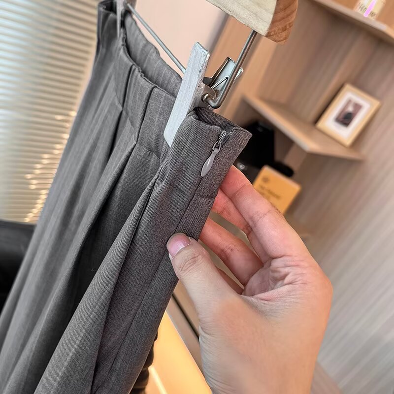 Damen Elegante weite Streifenhose mit hohem Bund Drune