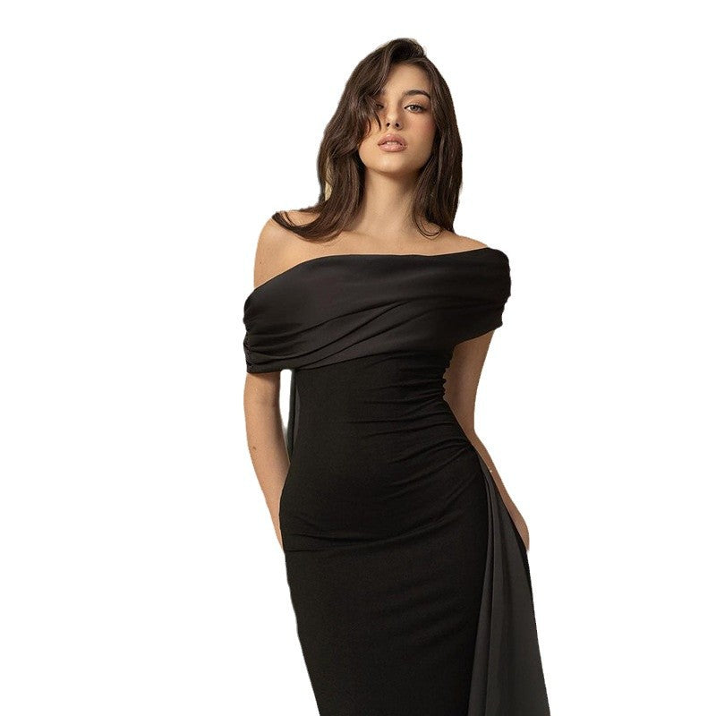 Damen Abendkleid mit elegantem Off-Shoulder-Design und figurbetontem Schnitt Drune