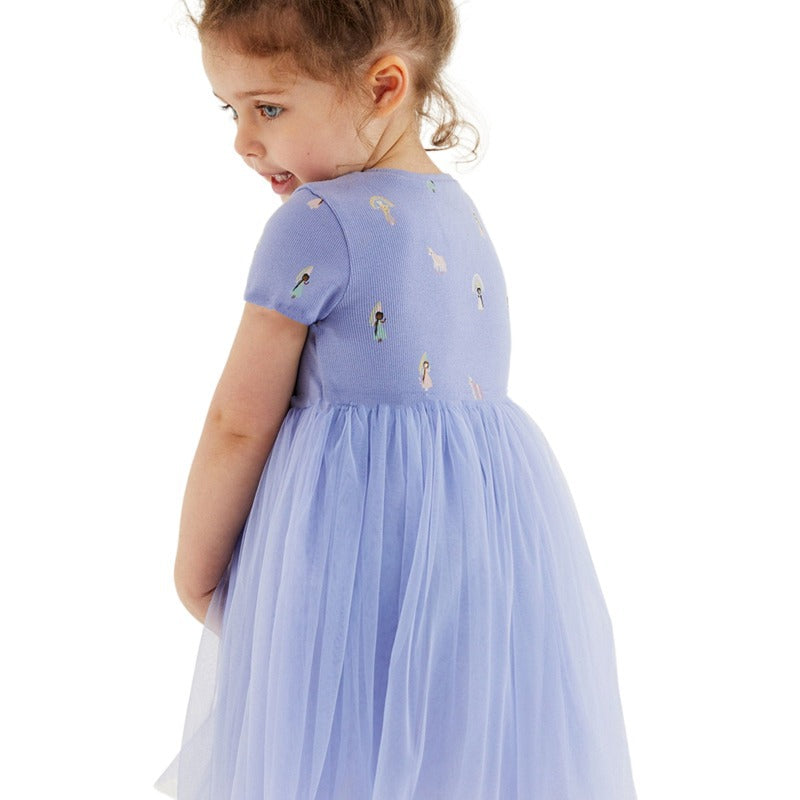 Mädchen Tüll Kleid mit tierischen Applikationen Drune