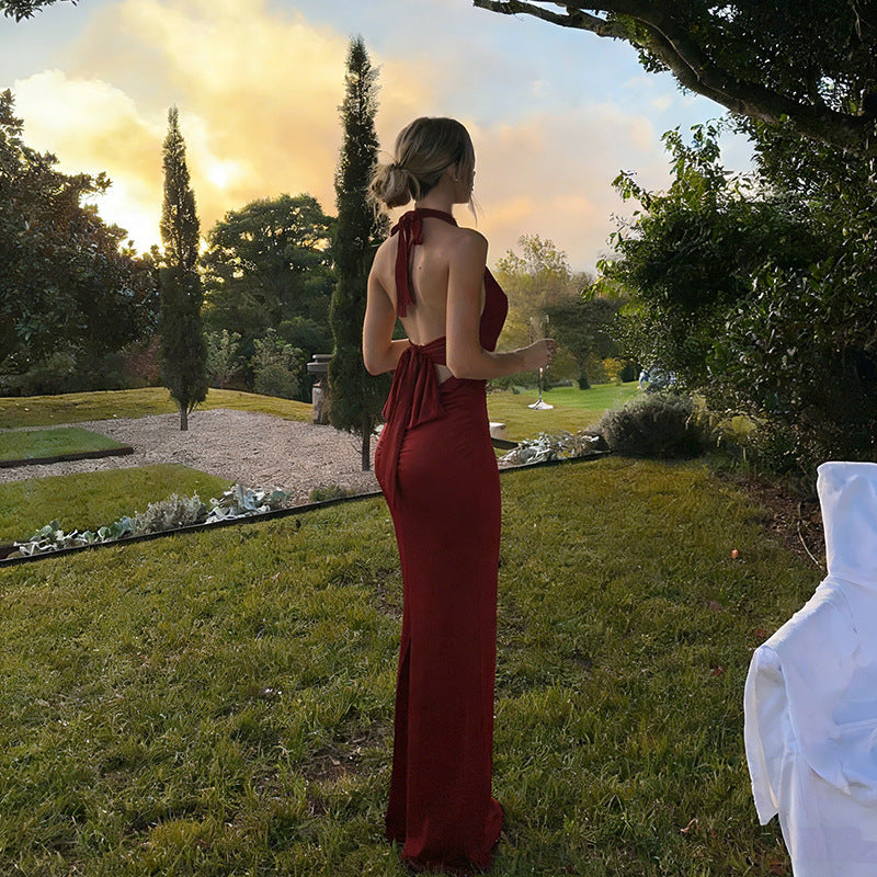 Damen Elegantes Wickelkleid mit tiefem V-Ausschnitt und Raffung Drune