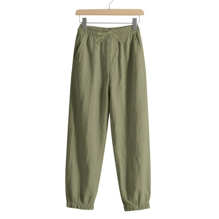 Damen lässige Freizeithose mit lockerem Schnitt und elastischem Bund Drune
