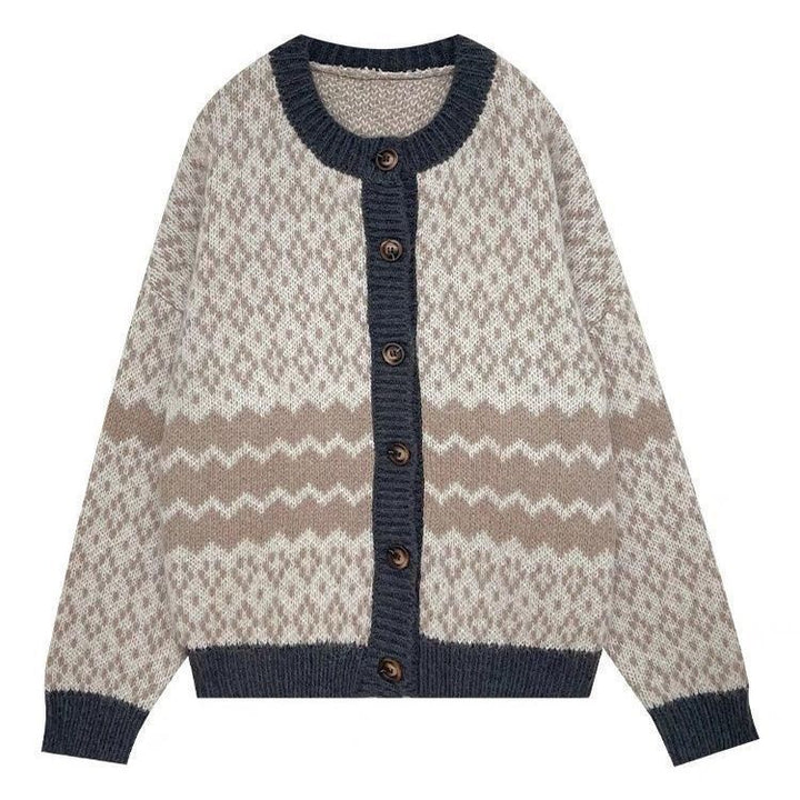 Damen modische Strickjacke im Norweger-Stil Drune