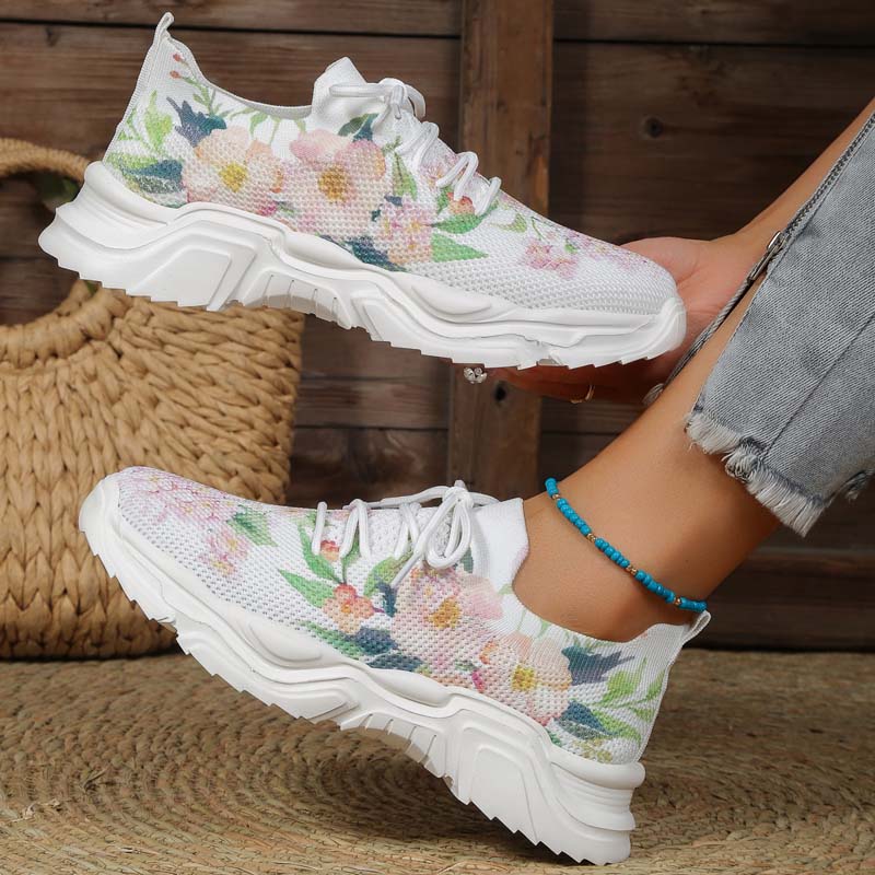 Drune | Breite Sneaker Mit Blumenmuster Für Damen