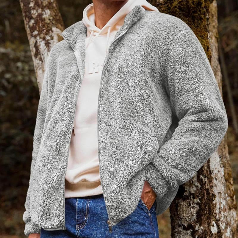 Herren Fleecejacke mit hohem Kragen und praktischen Taschen Drune
