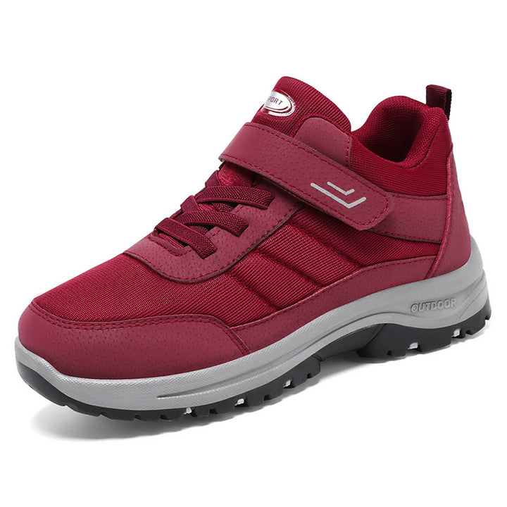 Herren nan multifunktionaler Trekking-Walking-Sneaker mit Klett- und Schnürsystem, stoßdämpfender EVA-Zwischensohle und tiefprofilierter Trailsohle Drune