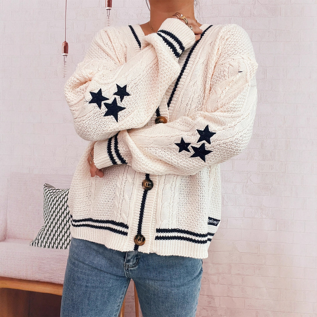 Damen Strickjacke mit auffälligen Stern-Detail Drune