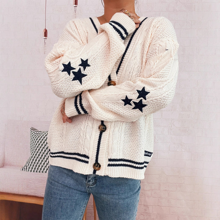 Damen Strickjacke mit auffälligen Stern-Detail Drune